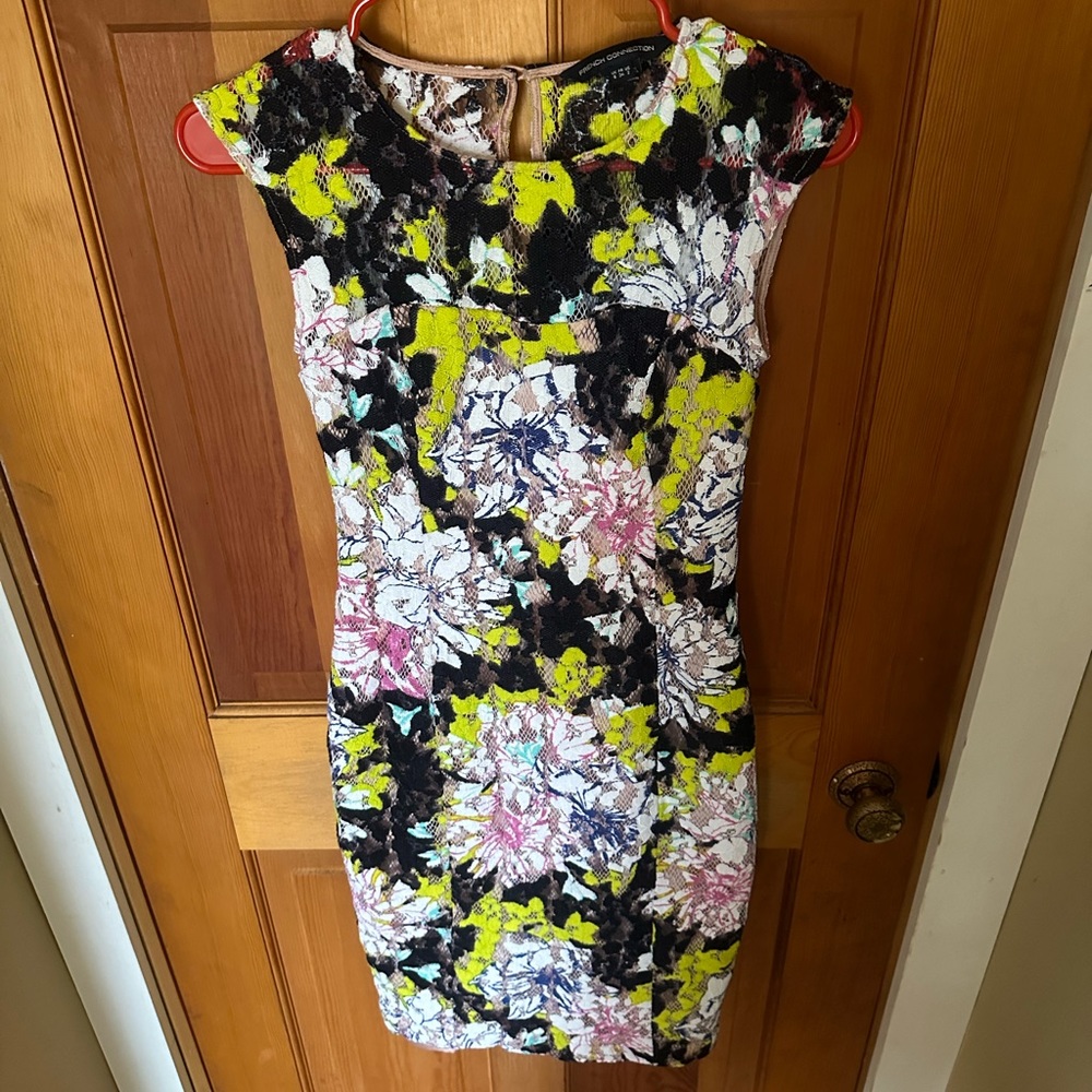 French Connection Textured Lace Dress Size 2